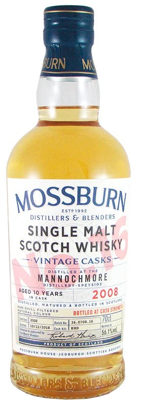 MossburnWhiskyVintageCaskNo.16Mannochmore2008Aged10YearsCaskStrength561%vol.070l–GärtnerWein