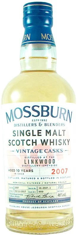 MossburnWhiskyVintageCaskNo.1Linkwood2007Aged10Years460%vol.070l–GärtnerWein