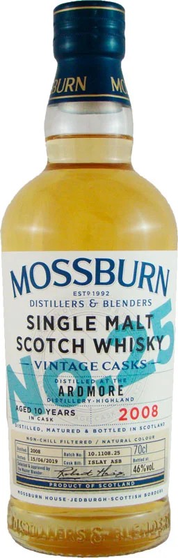 MossburnWhiskyVintageCaskNo.25Ardmore2008Aged10Years460%vol.070l–GärtnerWein