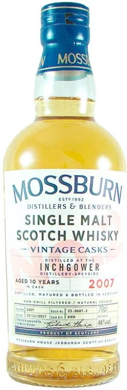 MossburnWhiskyVintageCaskNo.2Inchgower2007Aged10Years460%vol.070l–GärtnerWein
