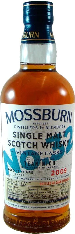 MossburnWhiskyVintageCaskNo.32TeaninichCaskStrength2009Aged13Years562%vol.070l–GärtnerWein