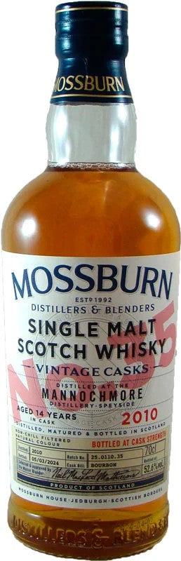 MossburnWhiskyVintageCaskNo.35Mannochmore2010Aged14YearsCaskStrength526%vol.070l–GärtnerWein