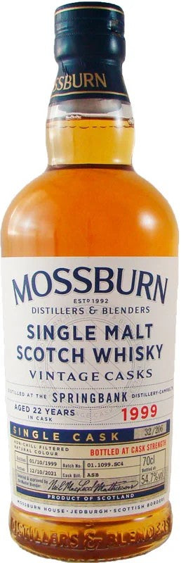 MossburnWhiskyVintageSingleCaskSpringbank1999Aged22yearsCampbeltown547%vol.CaskStrenght070l–GärtnerWein